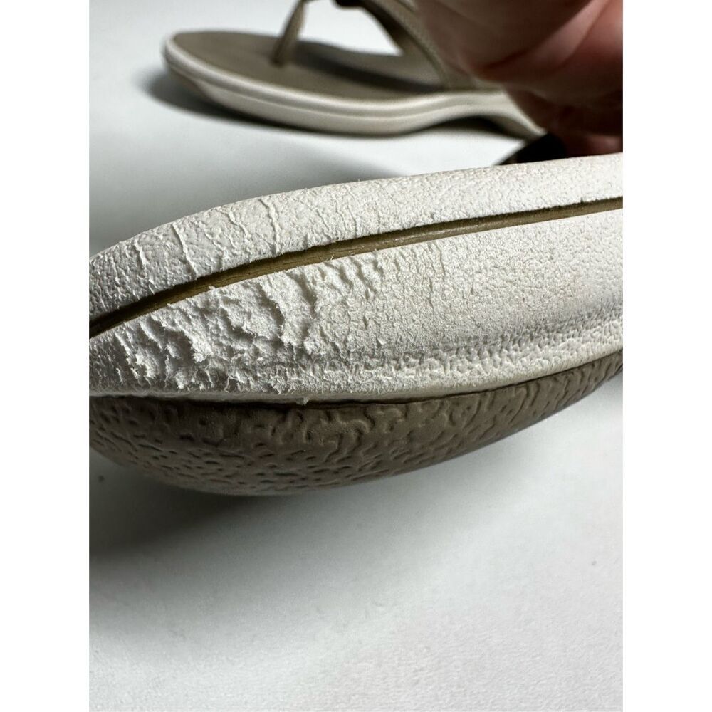Clarks Breeze Sea Sandals Taupe Women's 10 M Tan White - Picture 5 of 11